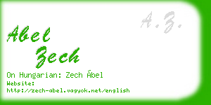 abel zech business card